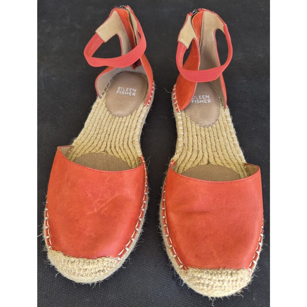 Eileen Fisher Espadrille Flat Gladiator Style Zize 8.5